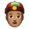 Man With Chinese Cap - Medium emoji on Apple